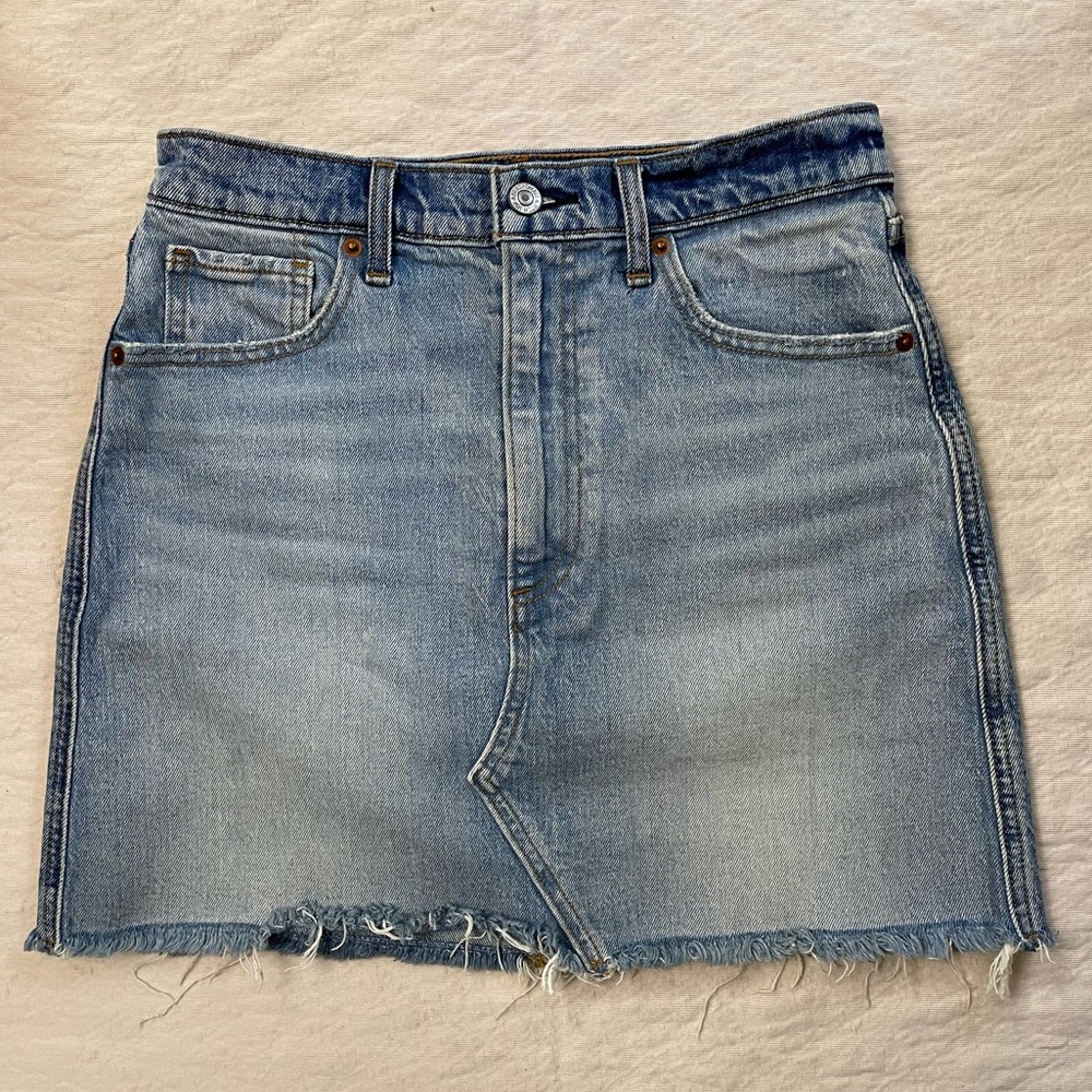 Abercrombie & Fitch Light Blue Denim Skirt